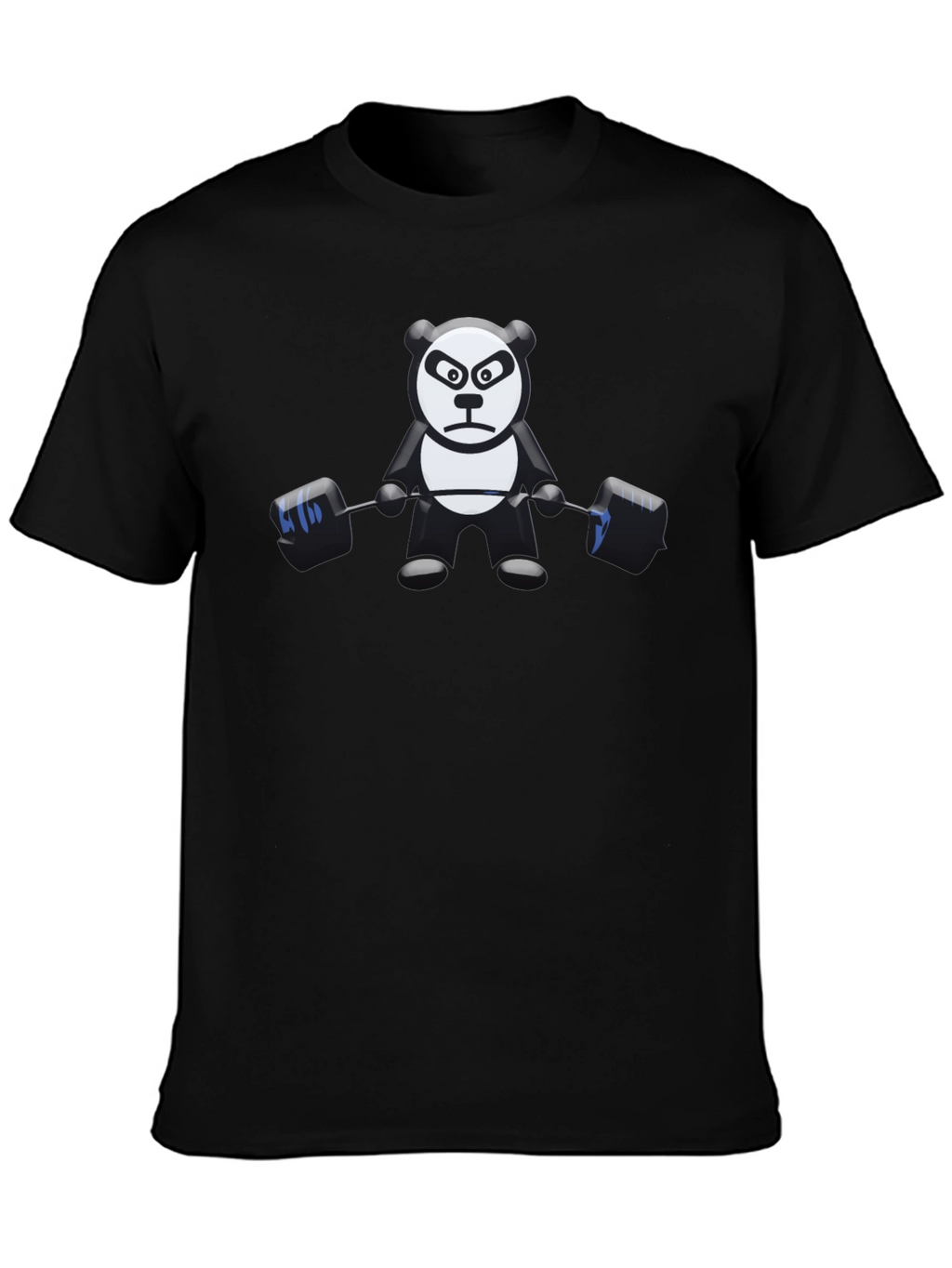 Weightlifting Panda Black T-Shirt