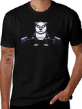Weightlifting Panda Black T-Shirt