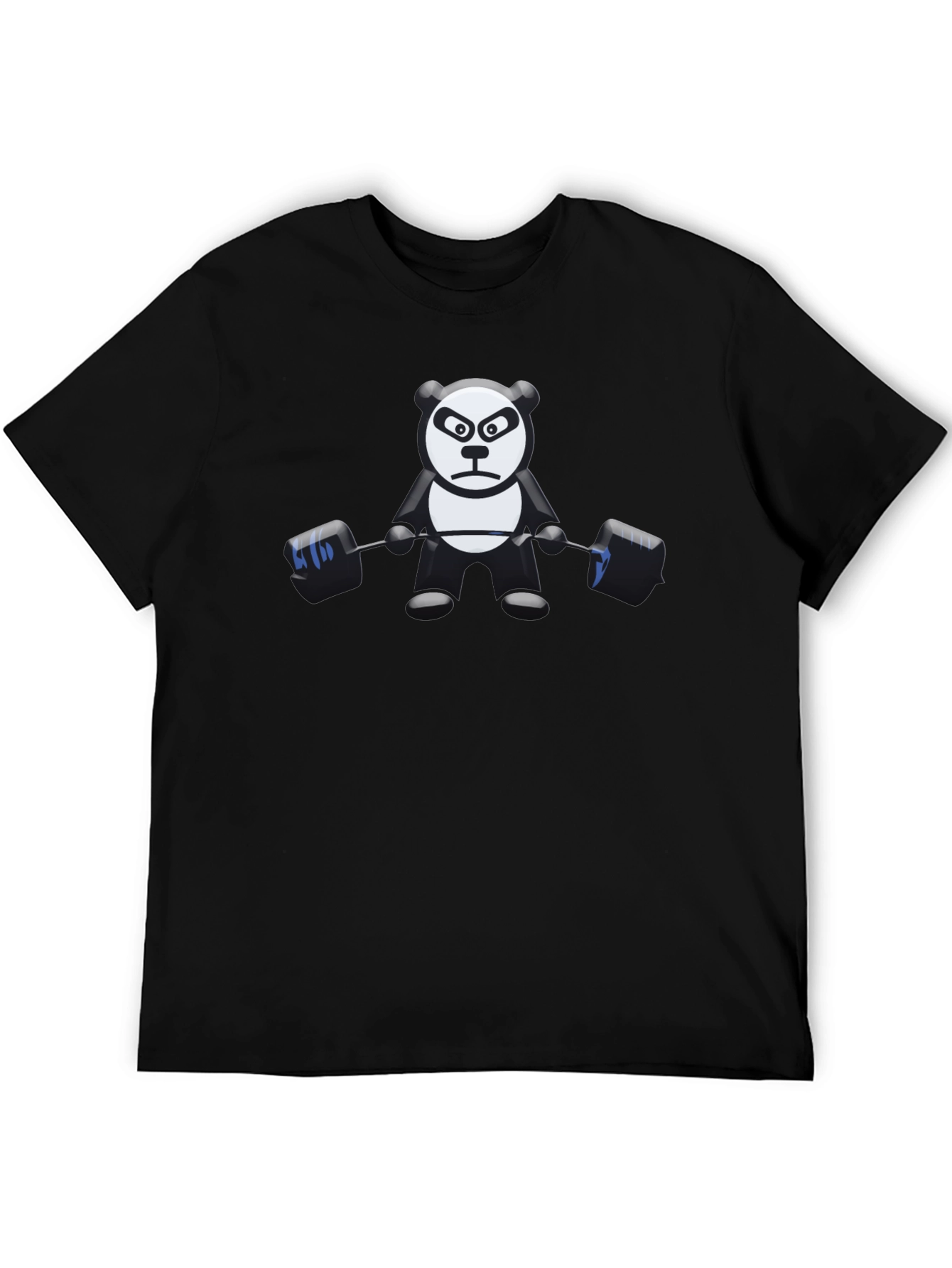 Weightlifting Panda Black T-Shirt