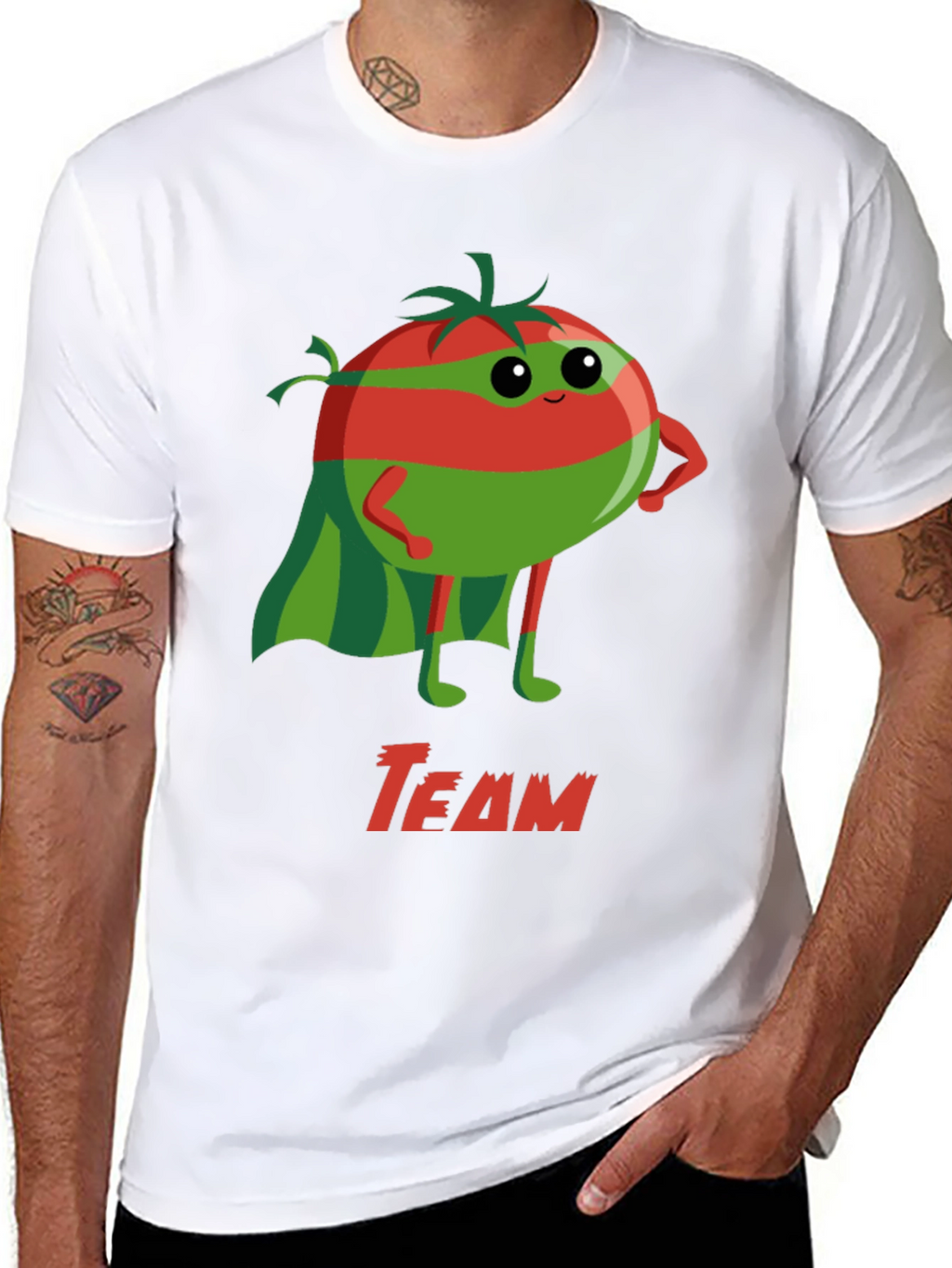 Team Tomato Superhero Graphic T-Shirt