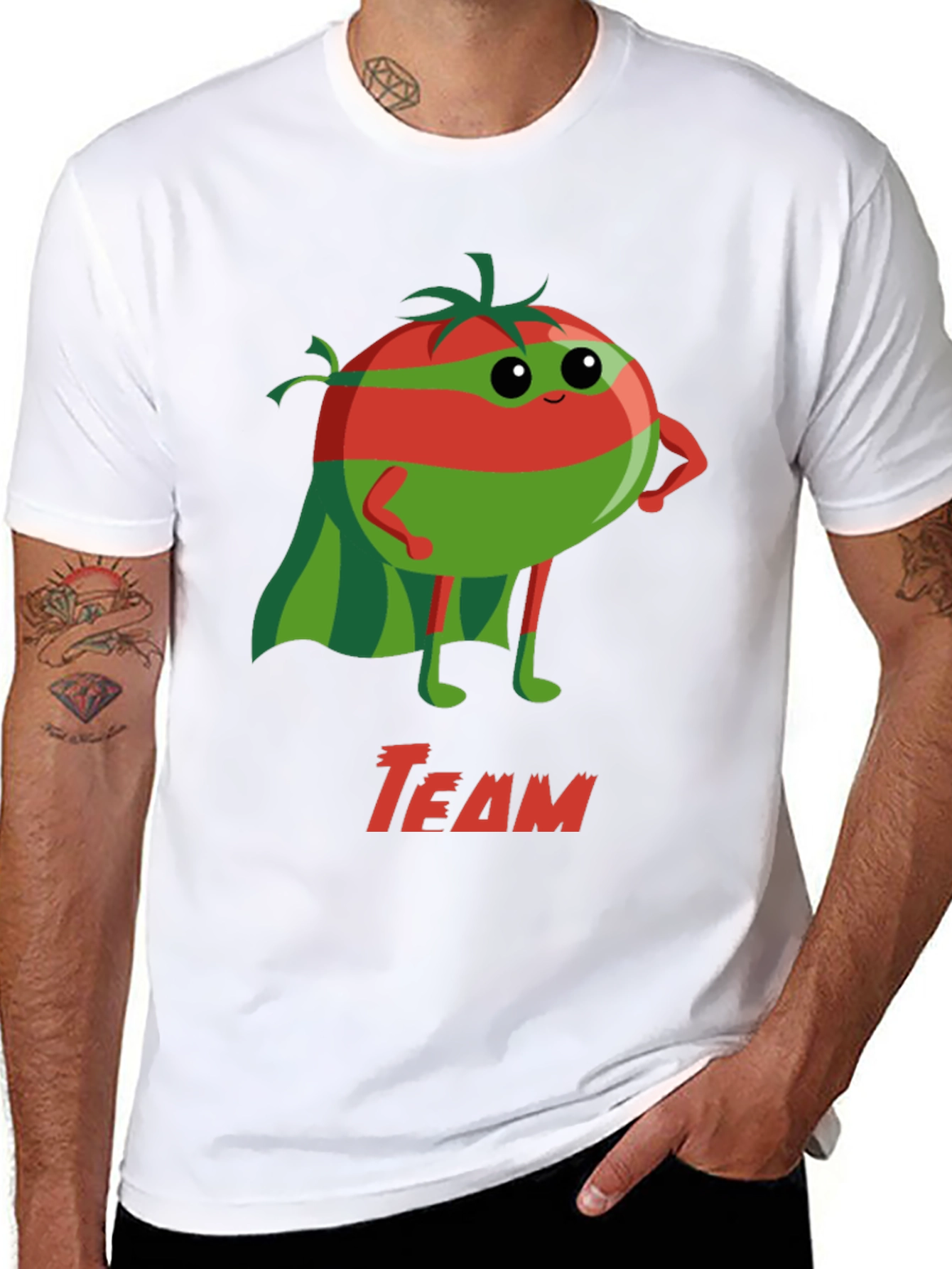 Team Tomato Superhero Graphic T-Shirt