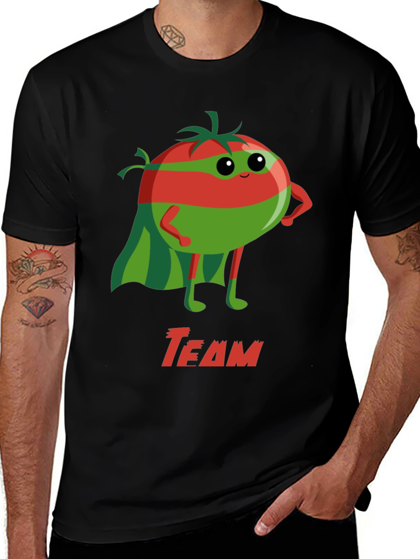 Team Tomato Superhero Graphic T-Shirt