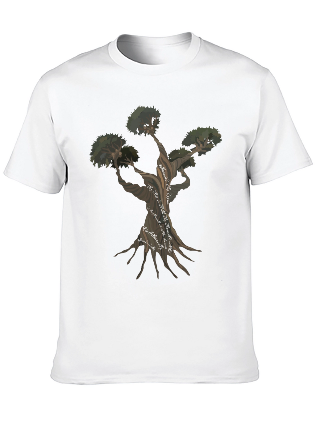Unique Tree Graphic Black T-Shirt
