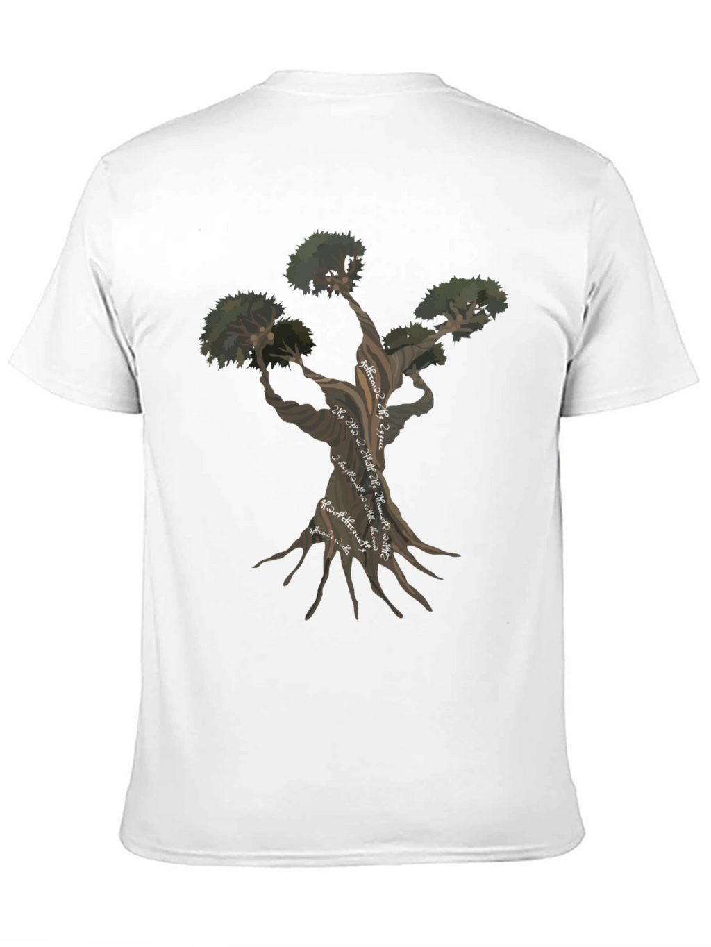 Unique Tree Graphic Black T-Shirt