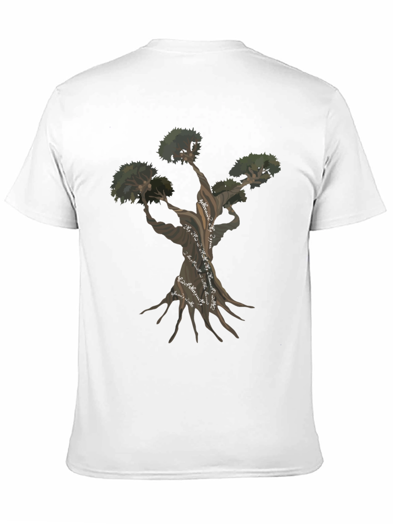 Unique Tree Graphic Black T-Shirt