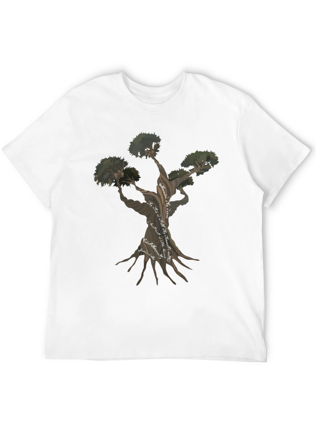 Unique Tree Graphic Black T-Shirt