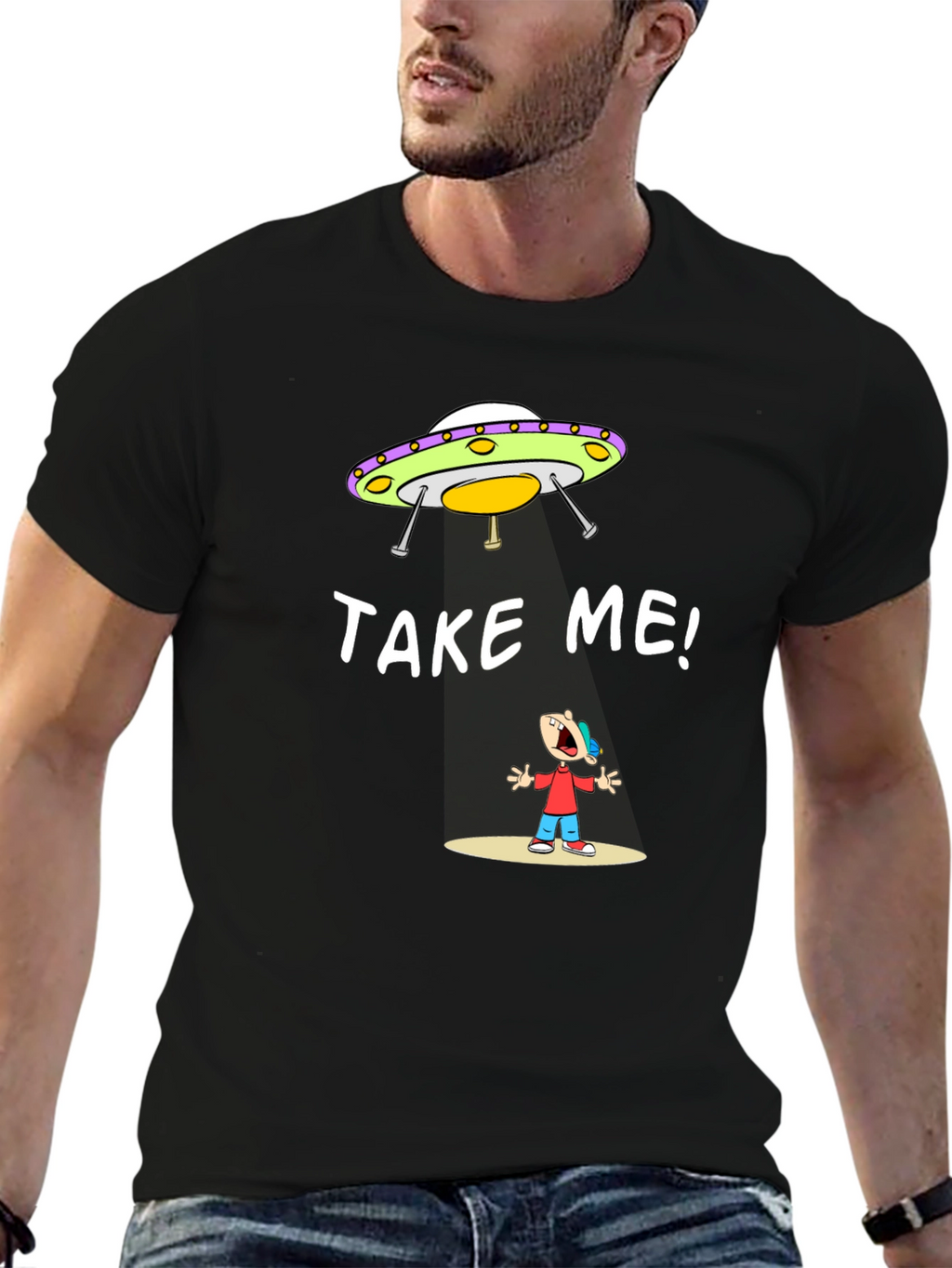 Take Me Alien Abduction Graphic T-Shirt