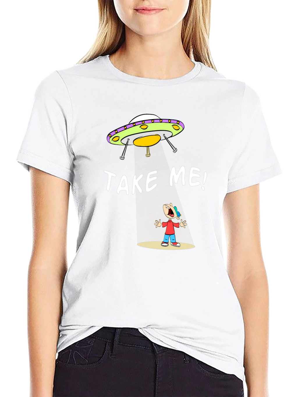 Take Me Alien Abduction Graphic T-Shirt