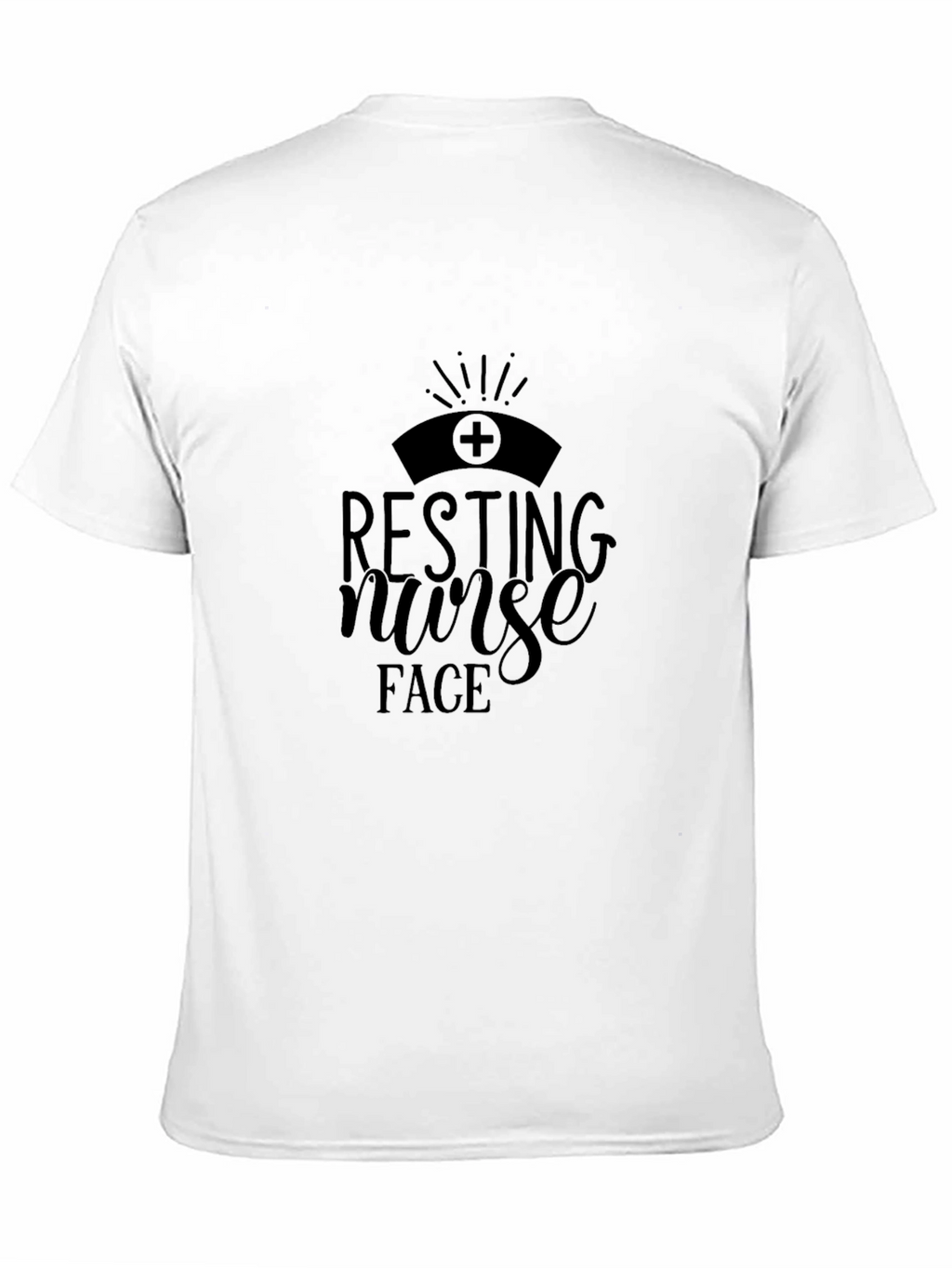 Resting Nurse Face Black T-Shirt - Healthcare Apparel