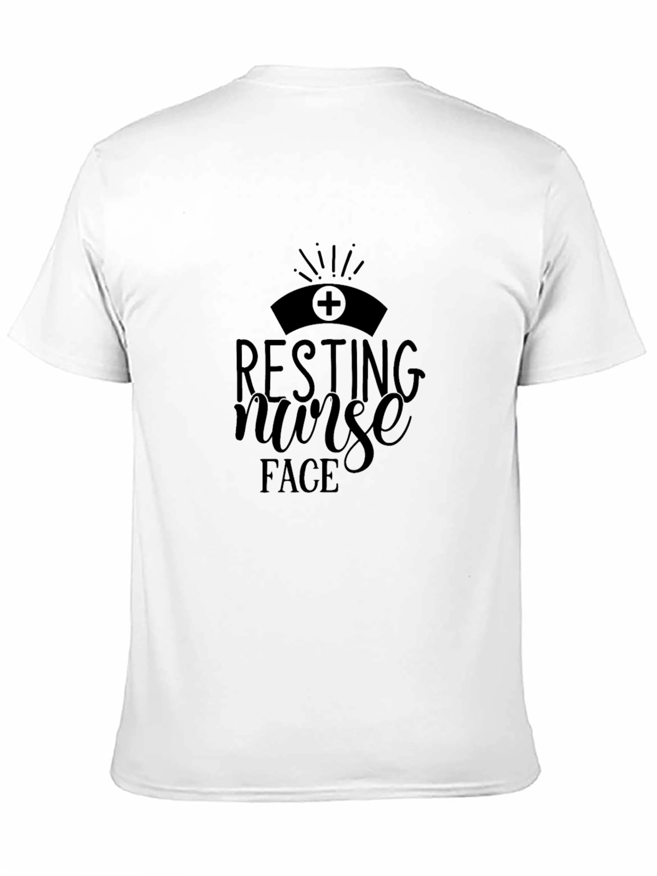 Resting Nurse Face Black T-Shirt - Healthcare Apparel