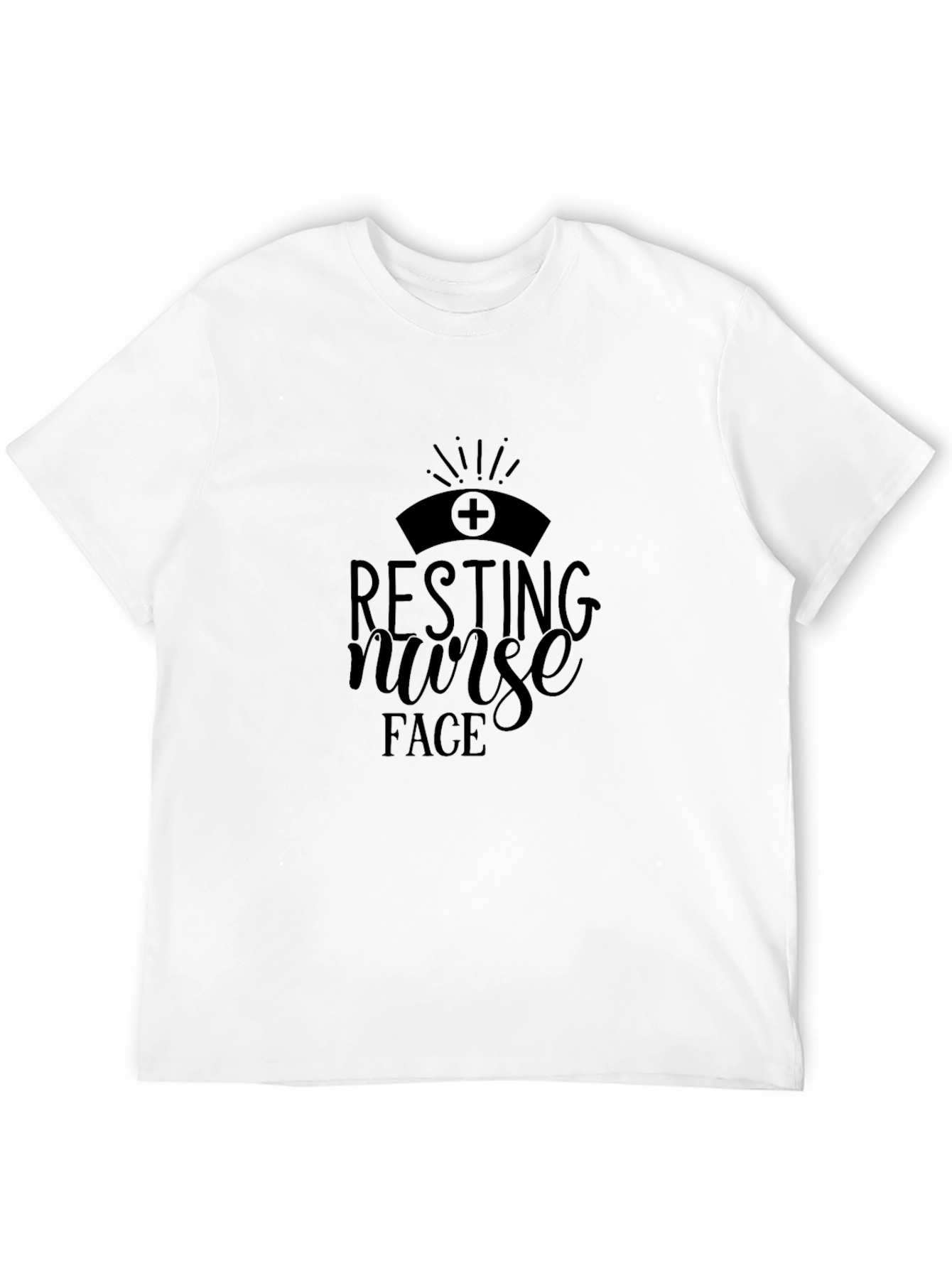 Resting Nurse Face Black T-Shirt - Healthcare Apparel