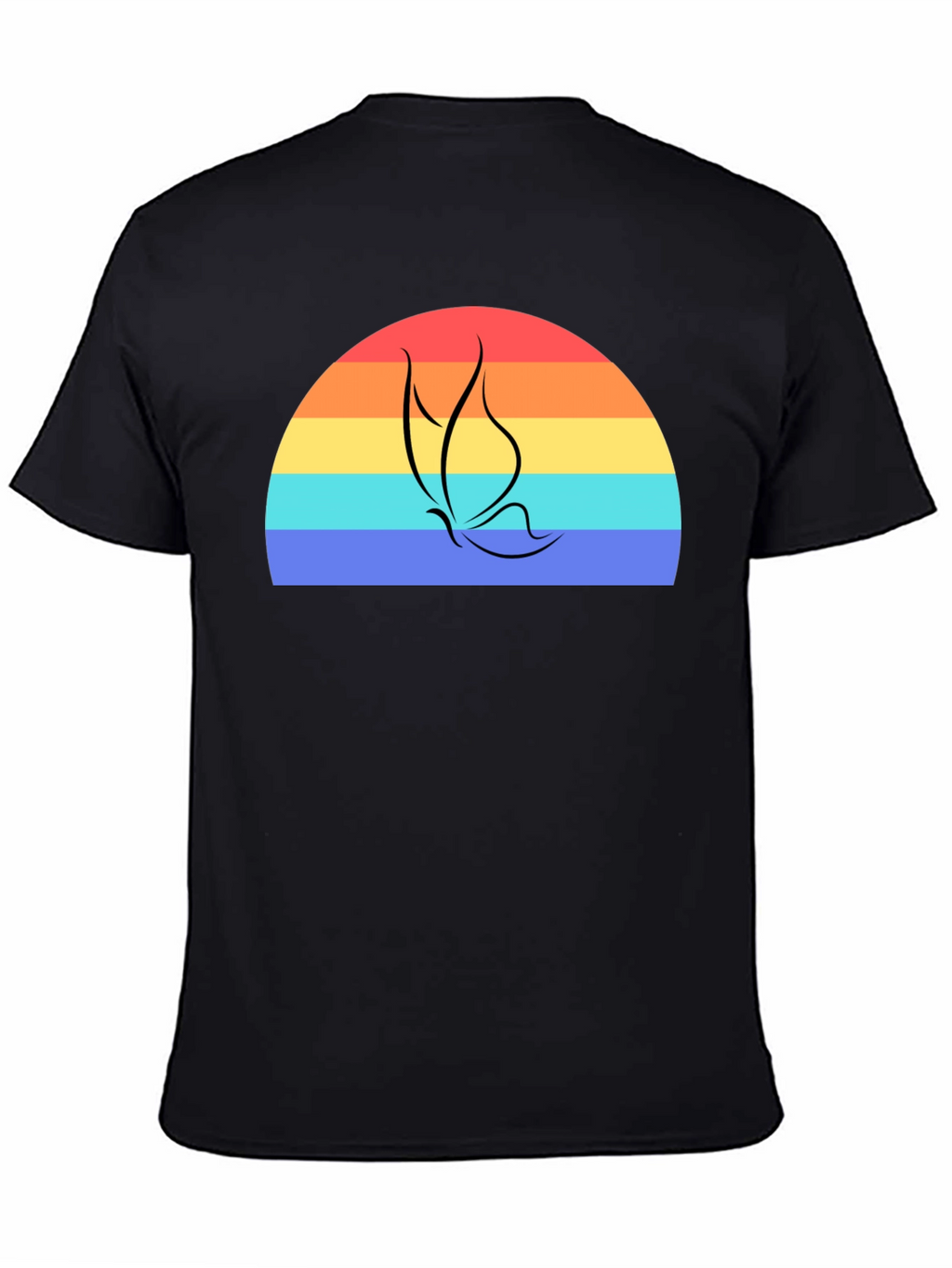 Retro Butterfly Sunset Graphic Tee