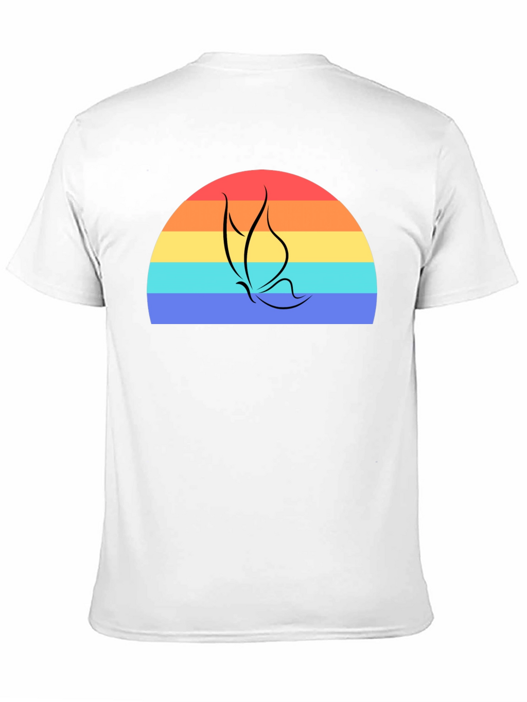 Retro Butterfly Sunset Graphic Tee