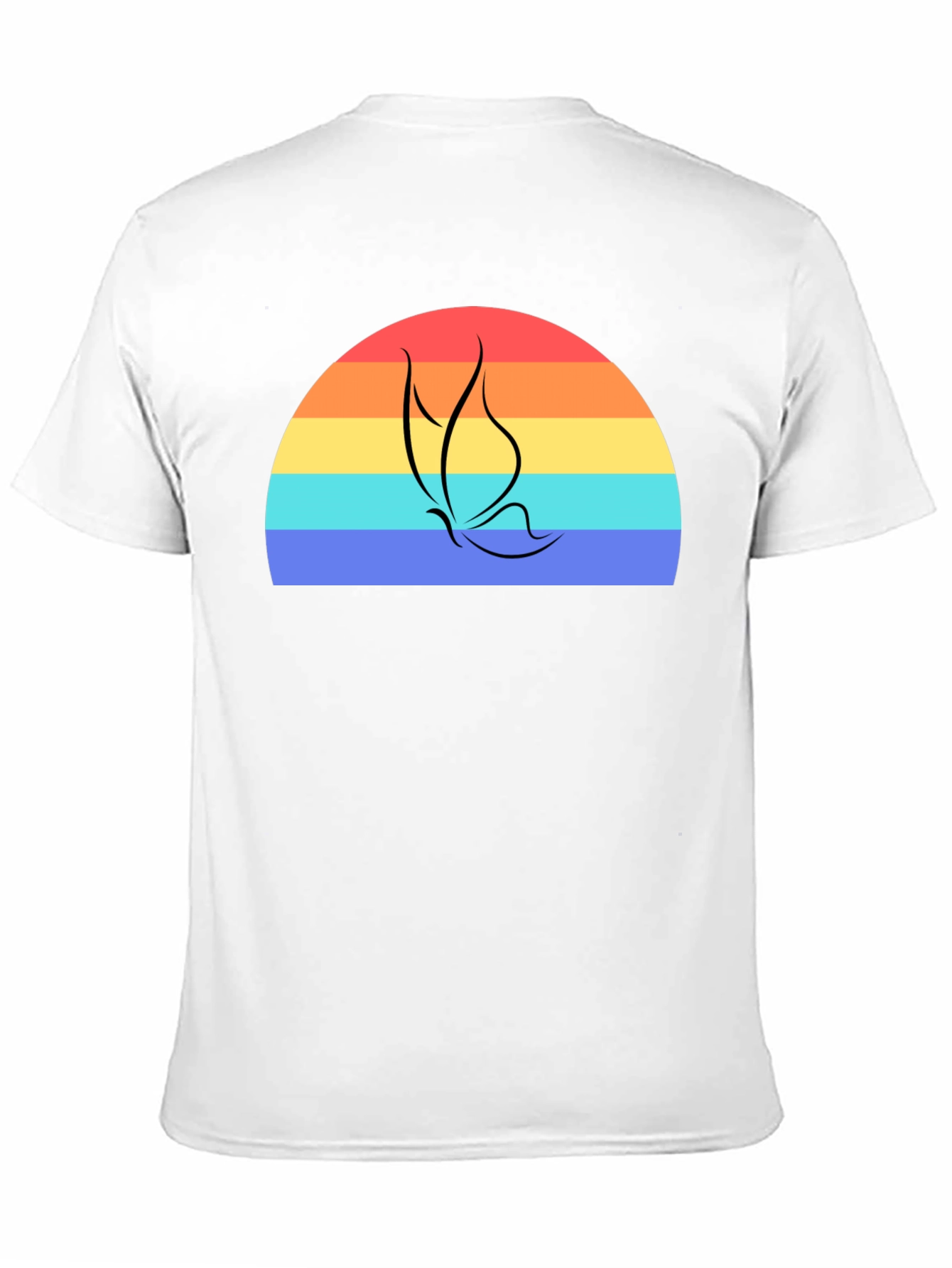 Retro Butterfly Sunset Graphic Tee