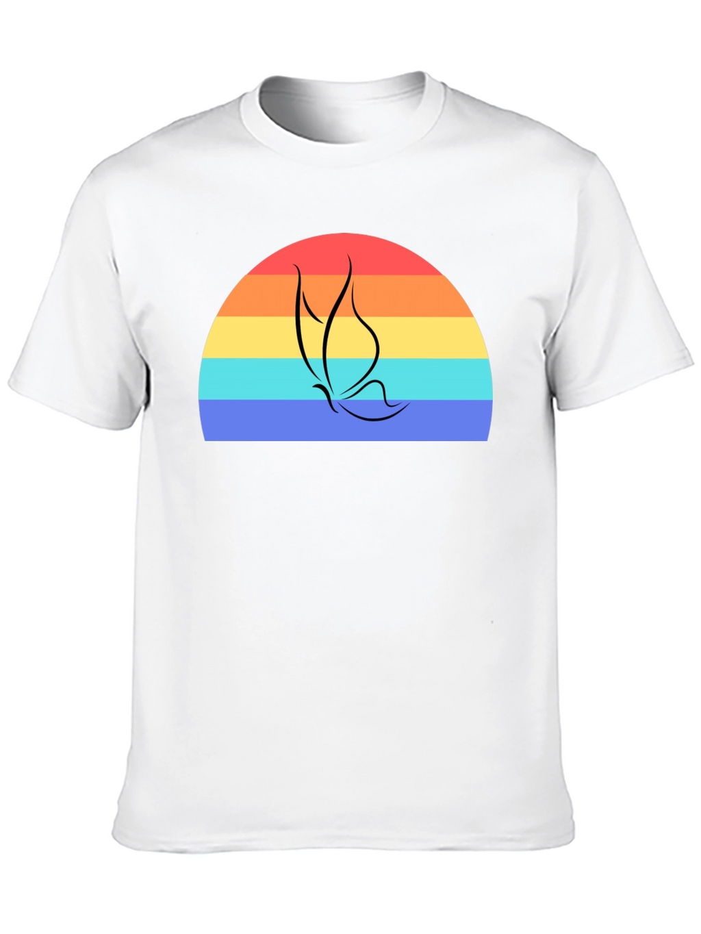 Retro Butterfly Sunset Graphic Tee