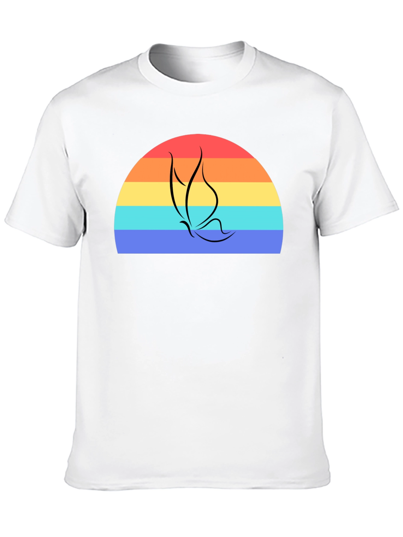 Retro Butterfly Sunset Graphic Tee