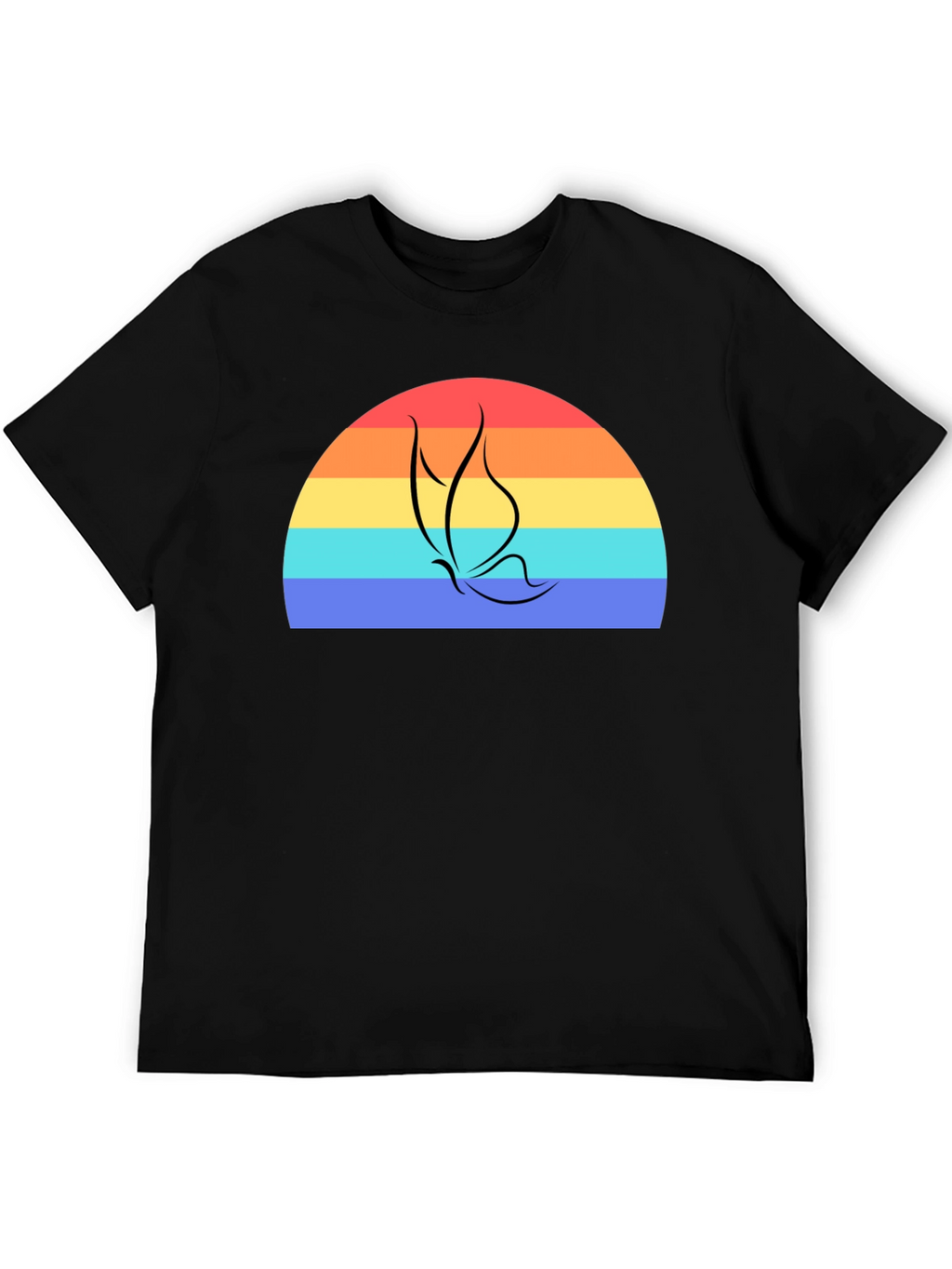 Retro Butterfly Sunset Graphic Tee