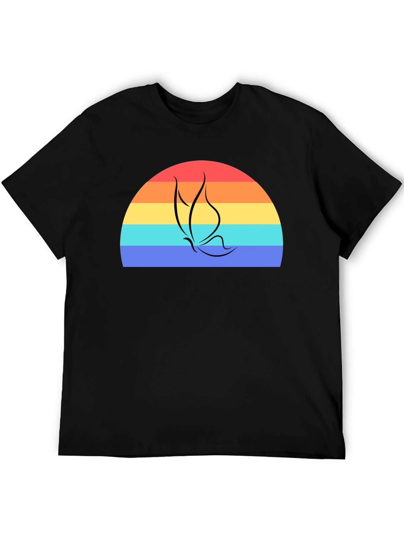Retro Butterfly Sunset Graphic Tee