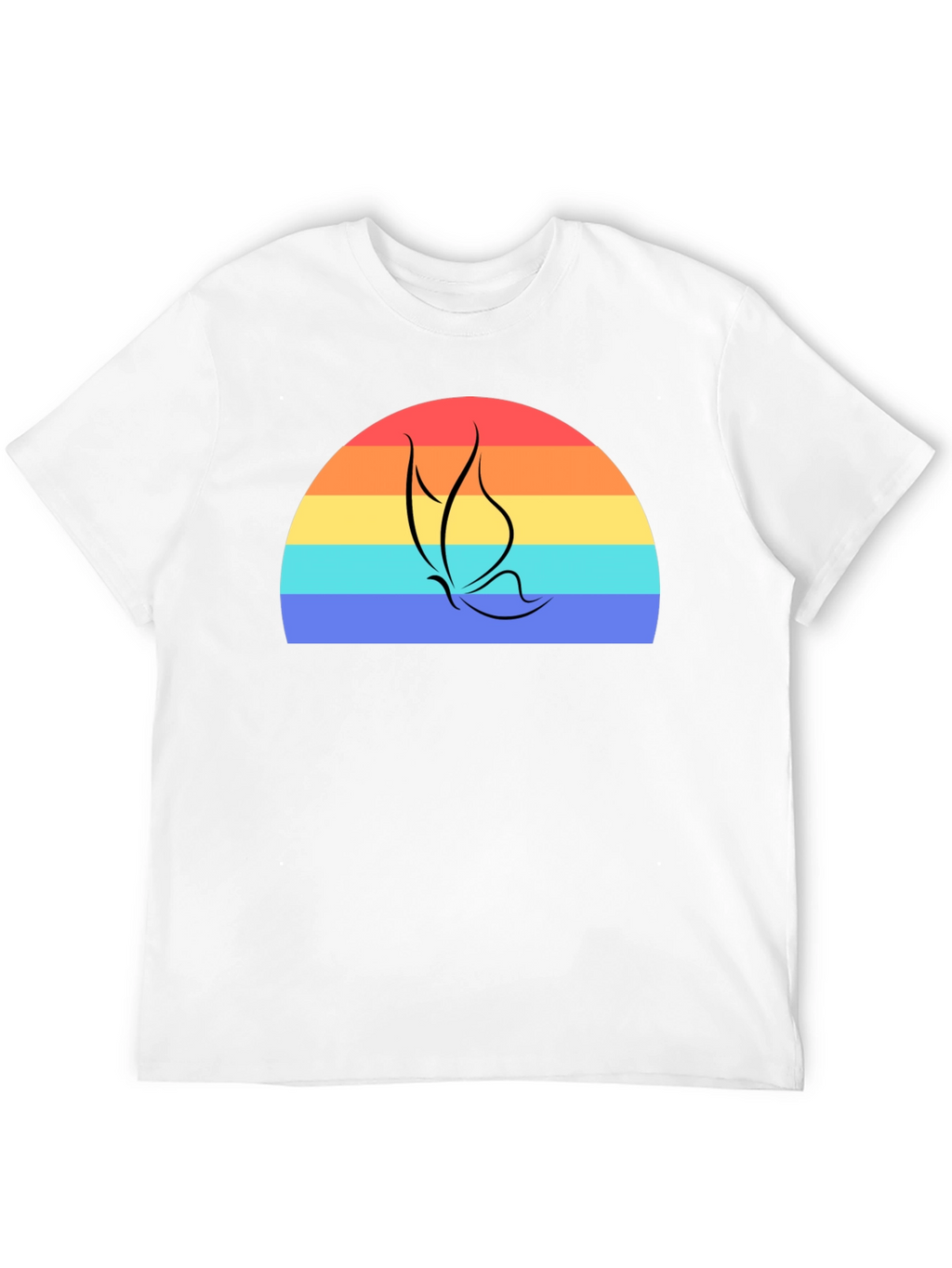 Retro Butterfly Sunset Graphic Tee