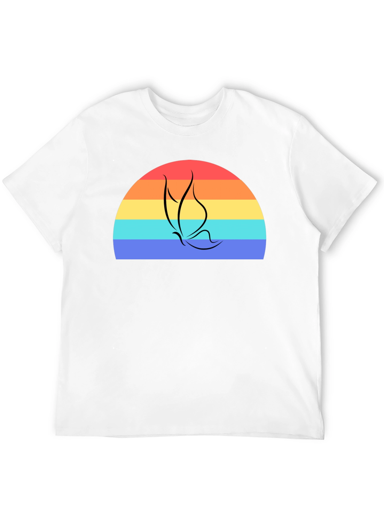 Retro Butterfly Sunset Graphic Tee