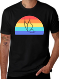 Retro Butterfly Sunset Graphic Tee