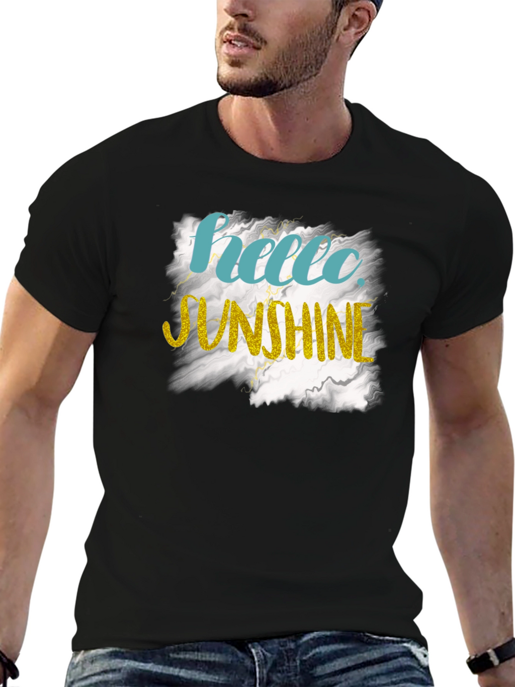 Hello Sunshine Graphic Tee - Black