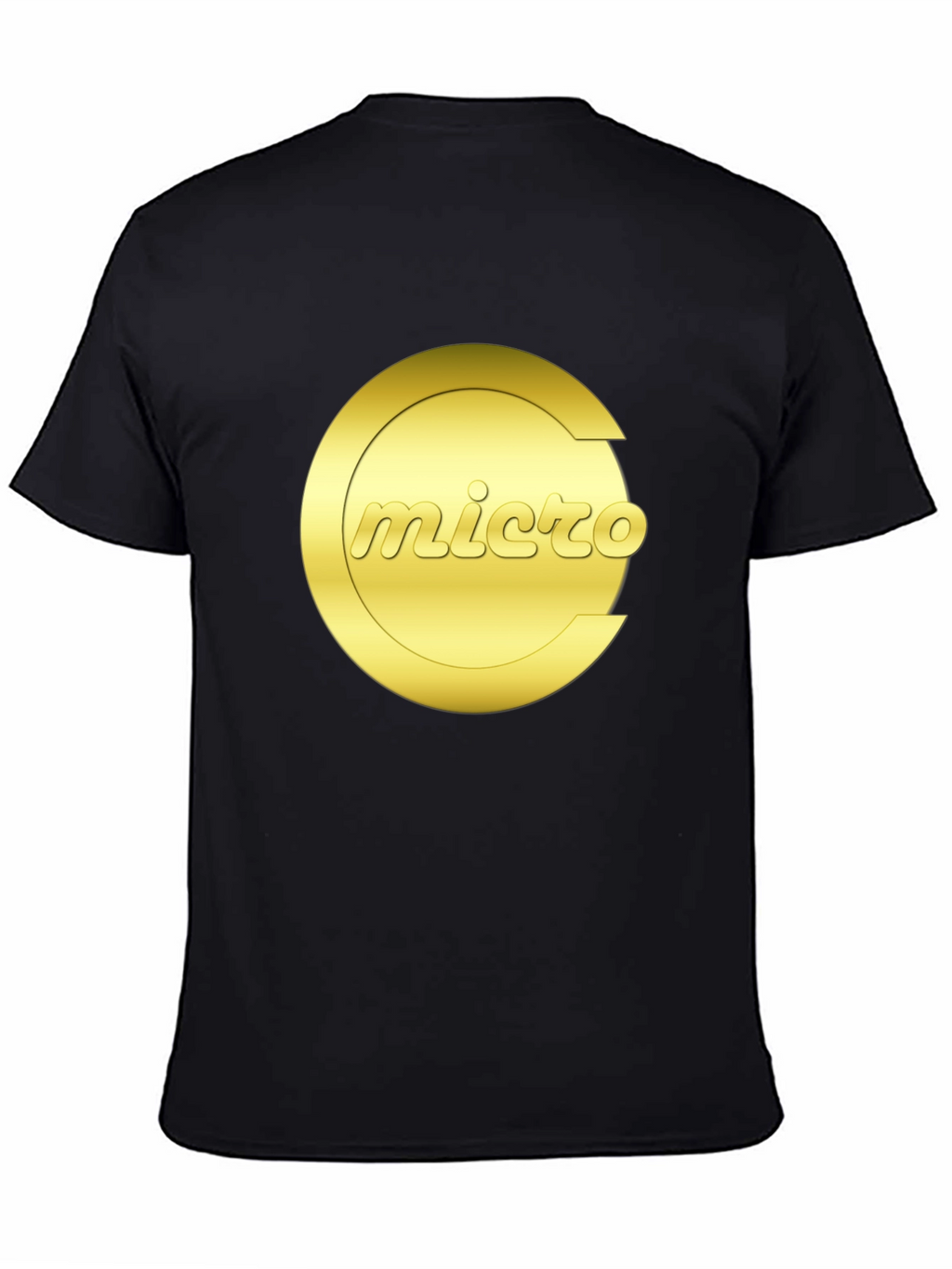 Micro Graphic Tee - Gold Logo Black T-Shirt