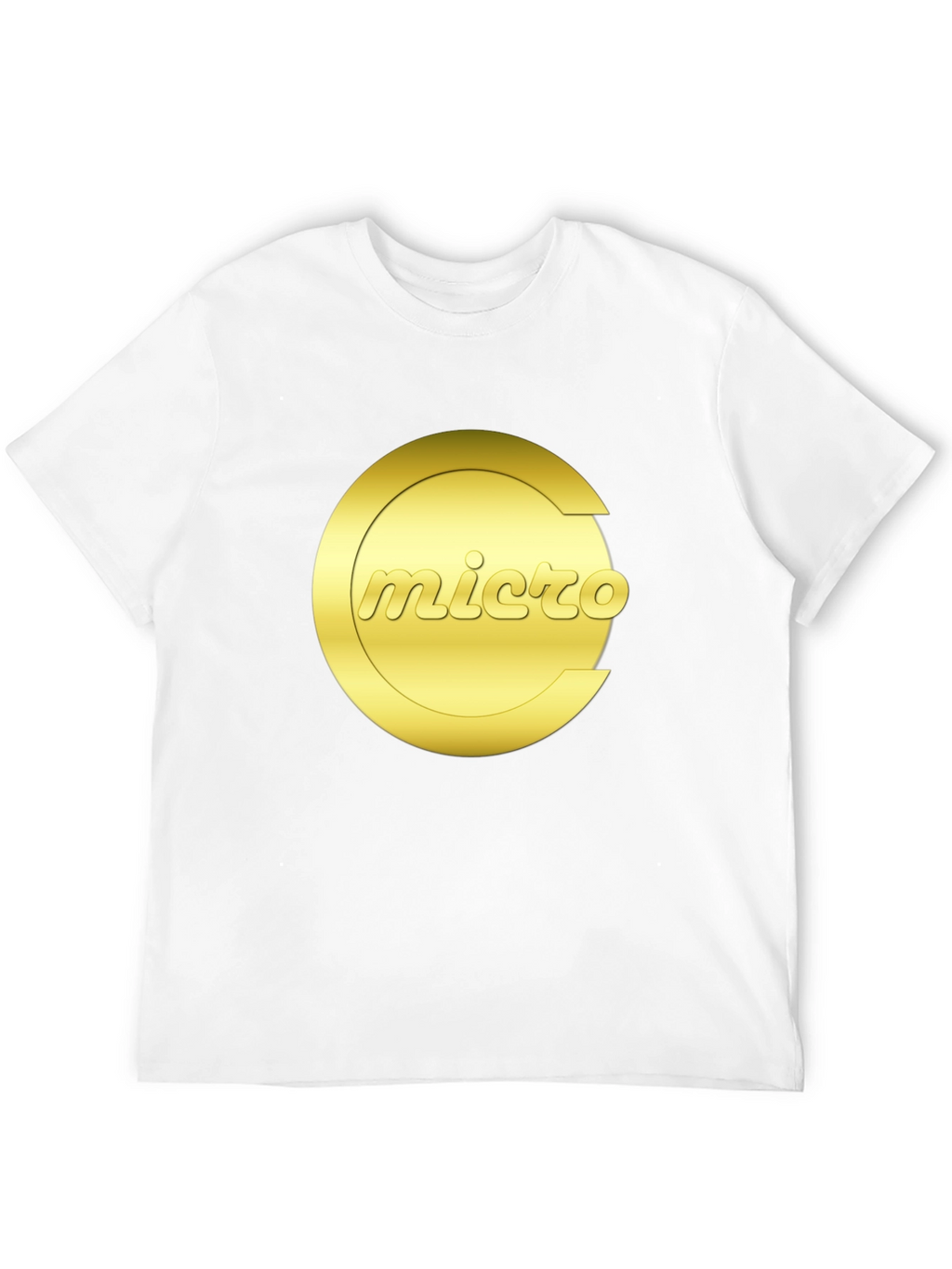 Micro Graphic Tee - Gold Logo Black T-Shirt