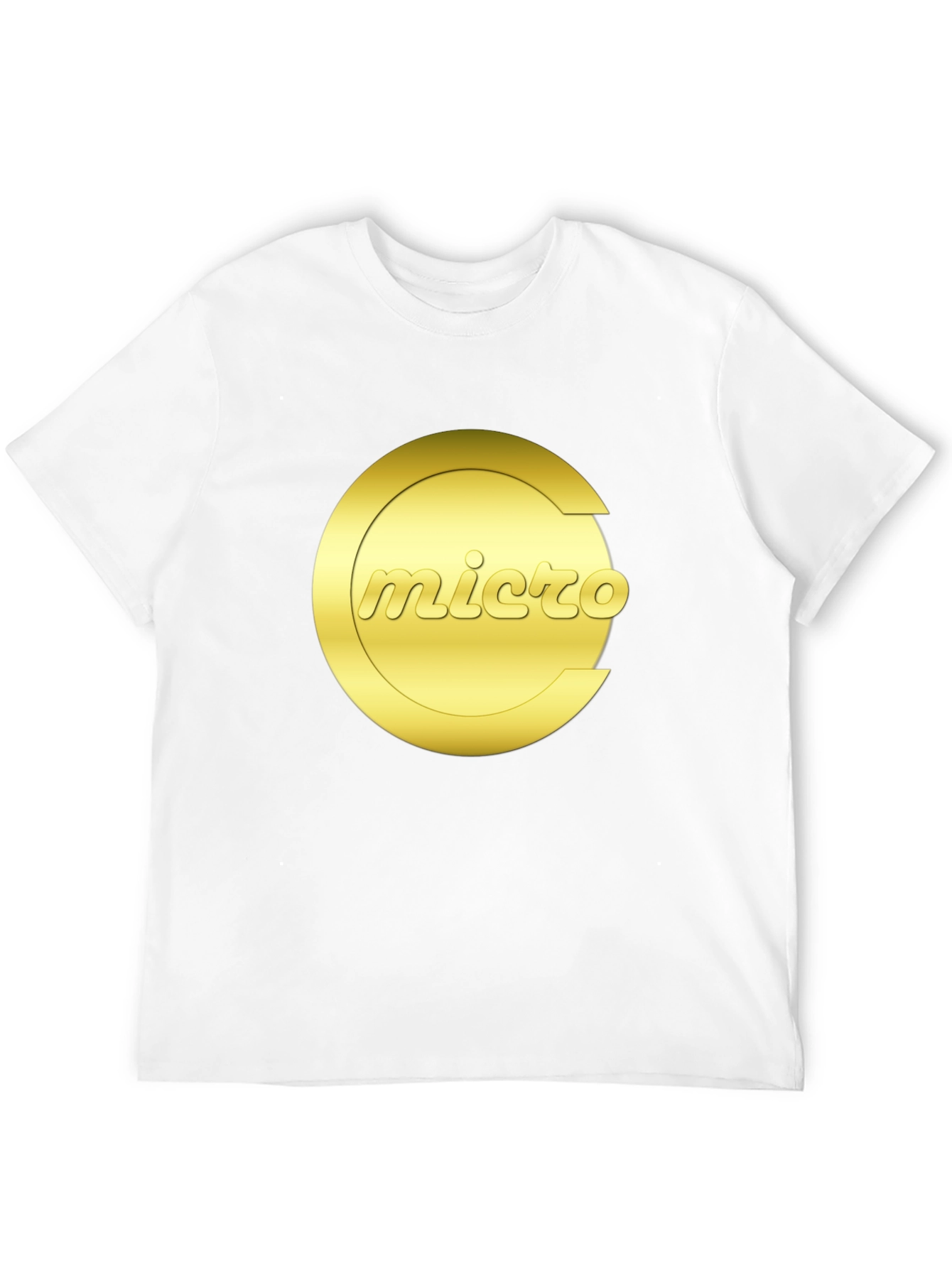 Micro Graphic Tee - Gold Logo Black T-Shirt
