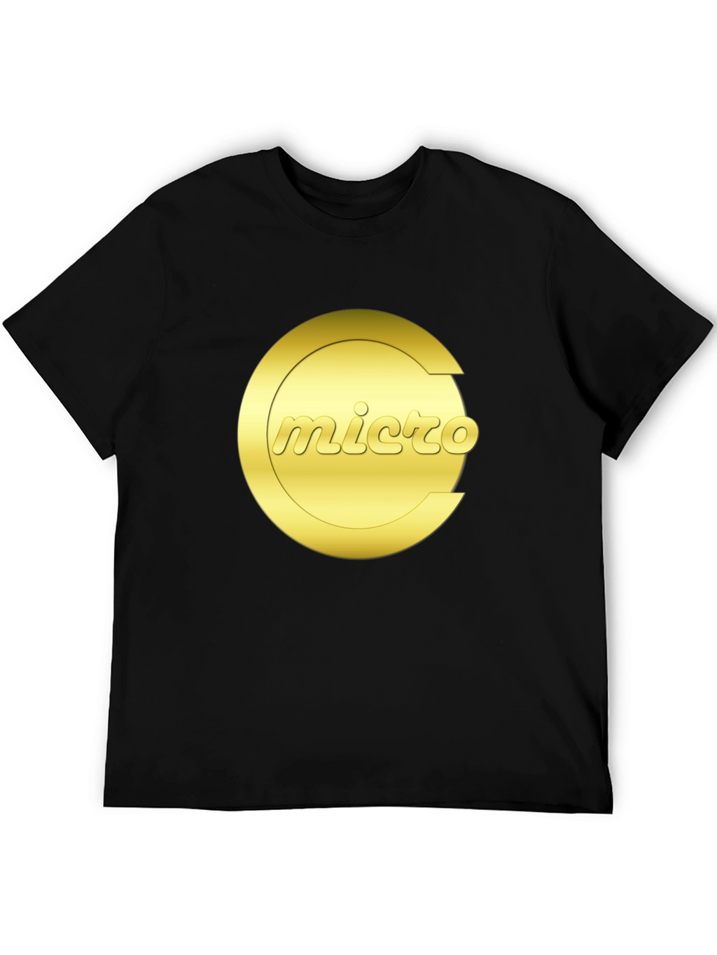 Micro Graphic Tee - Gold Logo Black T-Shirt