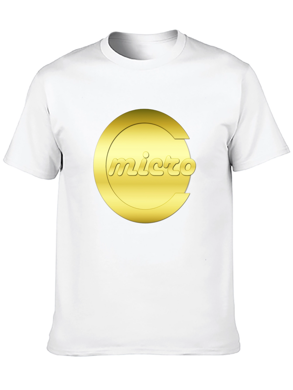 Micro Graphic Tee - Gold Logo Black T-Shirt