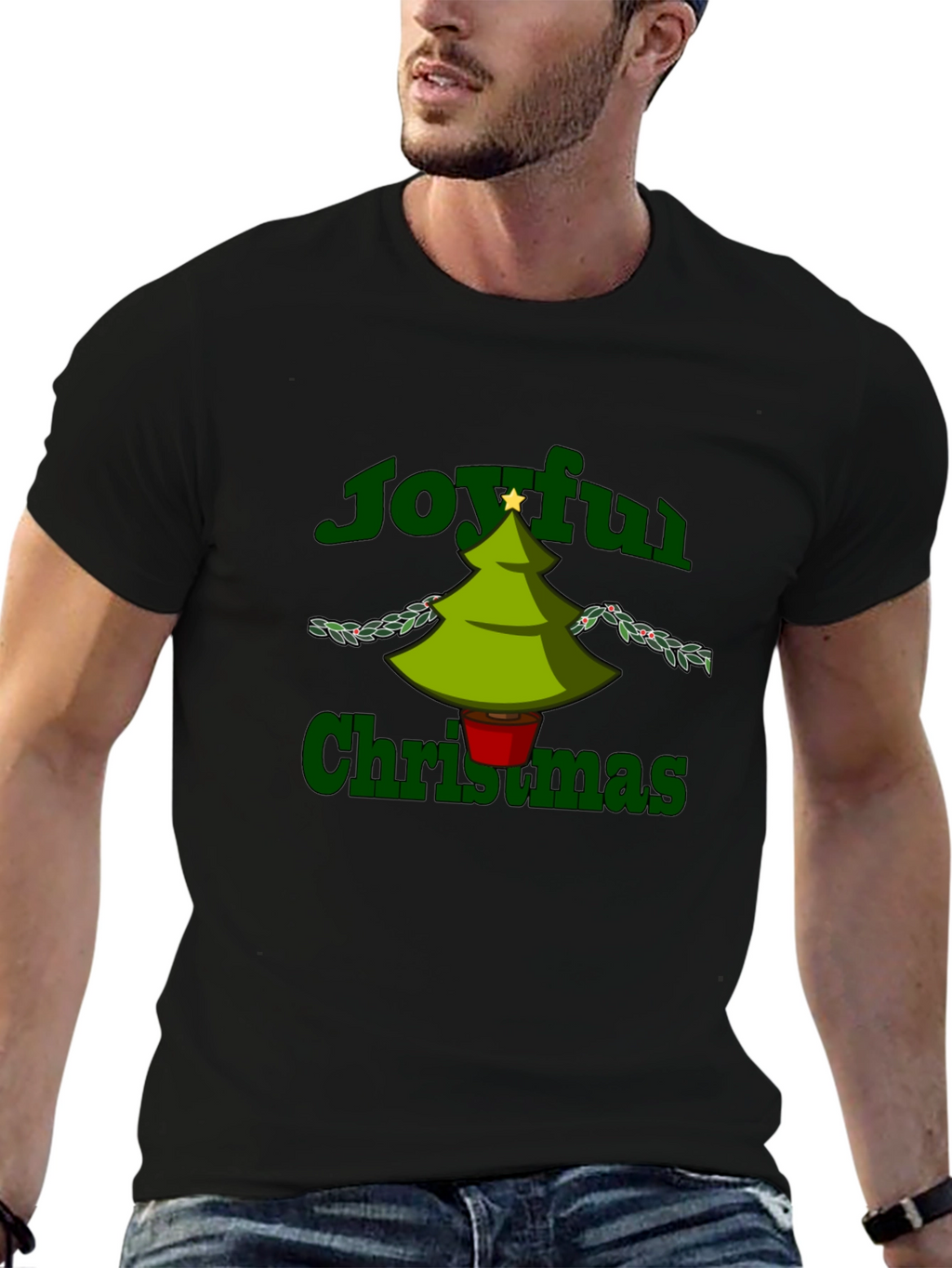 Joyful Christmas Graphic Tee - Holiday Cheer