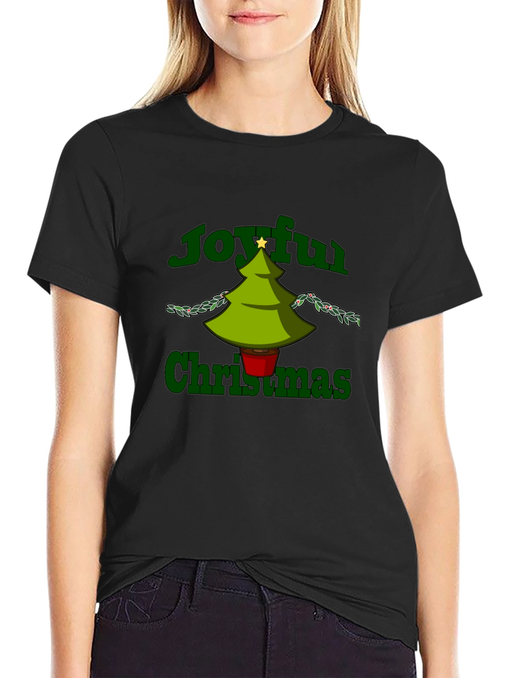 Joyful Christmas Graphic Tee - Holiday Cheer