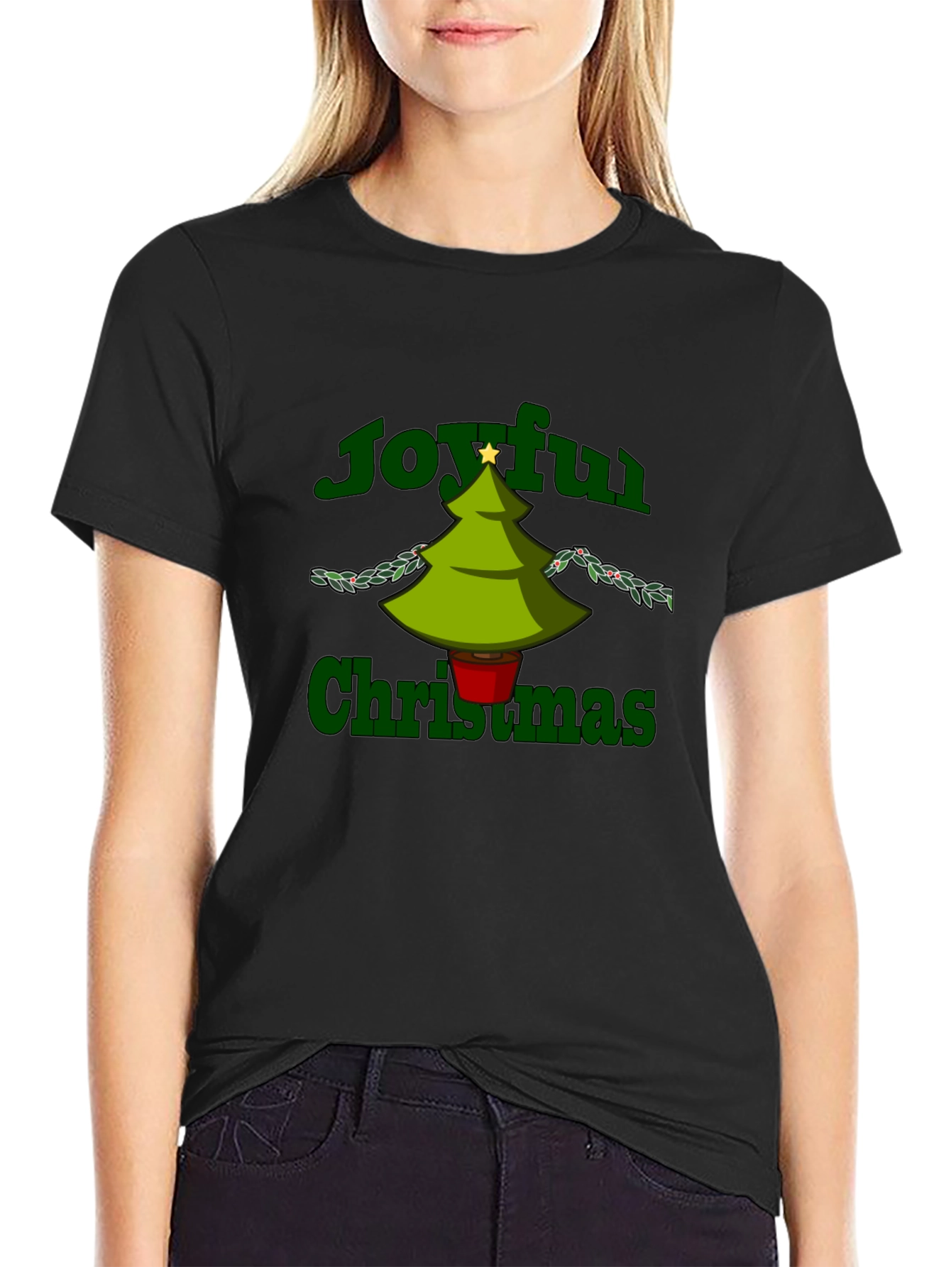 Joyful Christmas Graphic Tee - Holiday Cheer