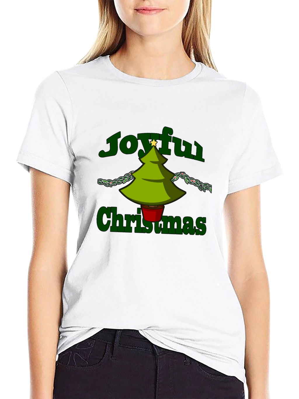 Joyful Christmas Graphic Tee - Holiday Cheer