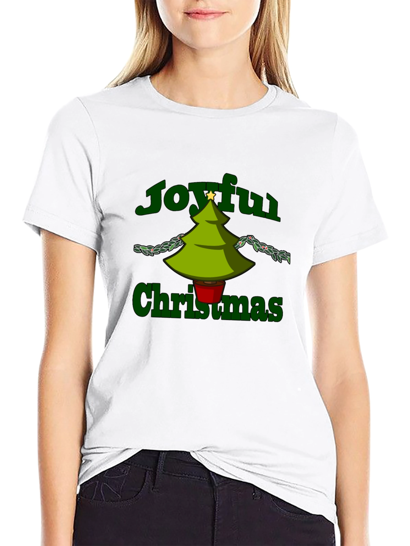 Joyful Christmas Graphic Tee - Holiday Cheer