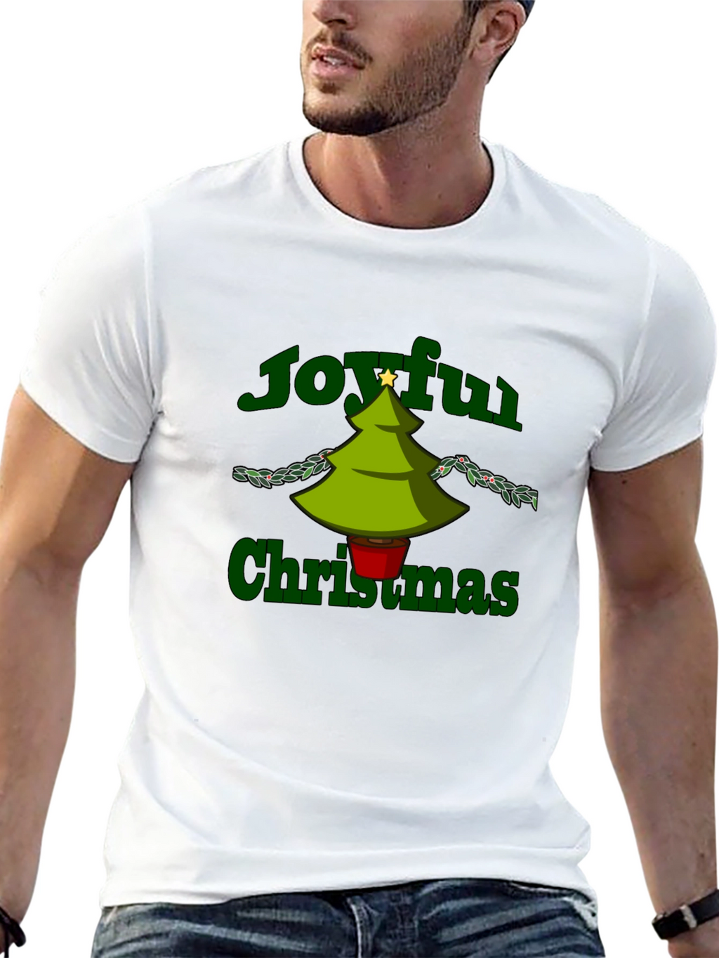 Joyful Christmas Graphic Tee - Holiday Cheer