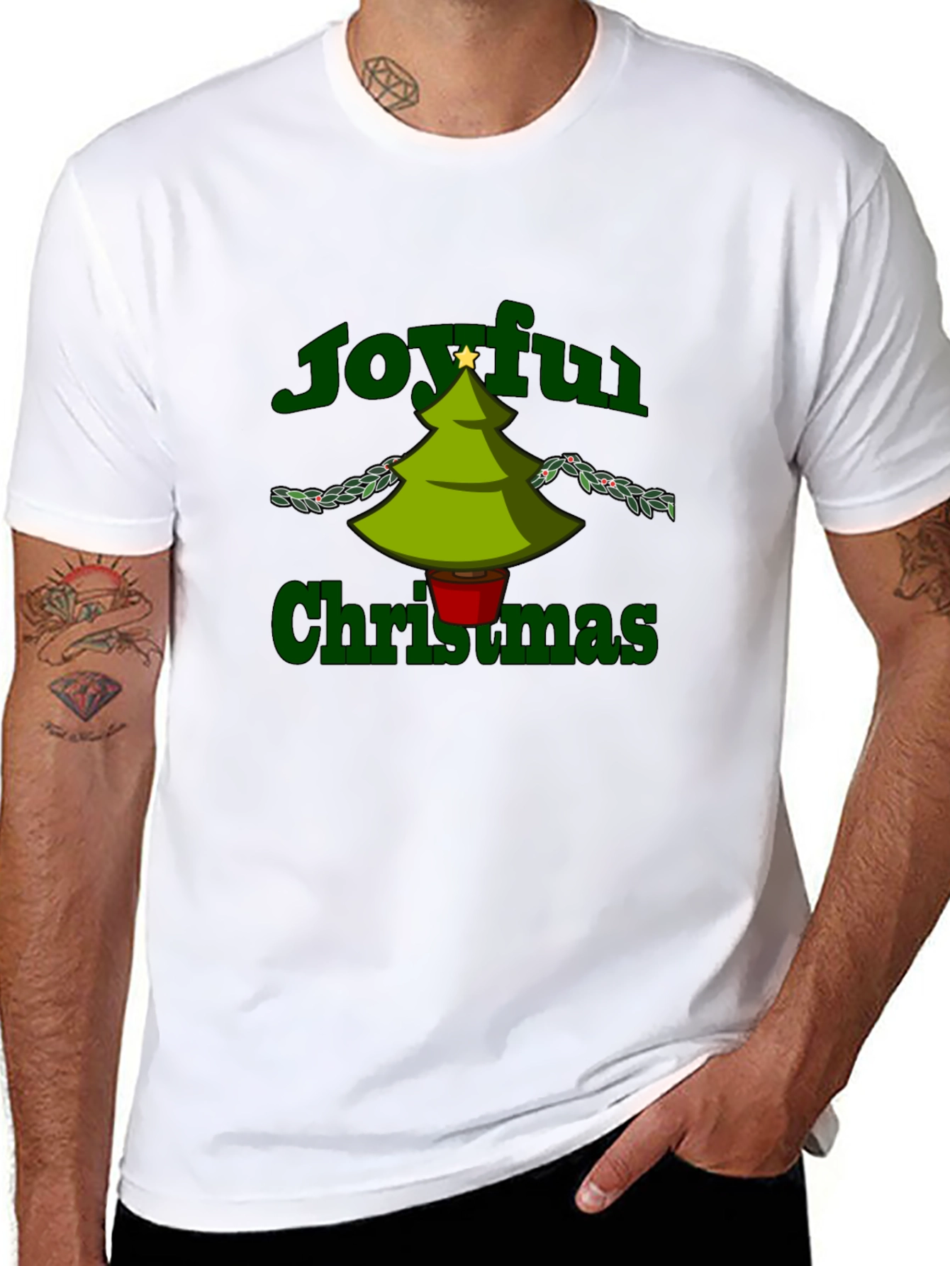 Joyful Christmas Graphic Tee - Holiday Cheer