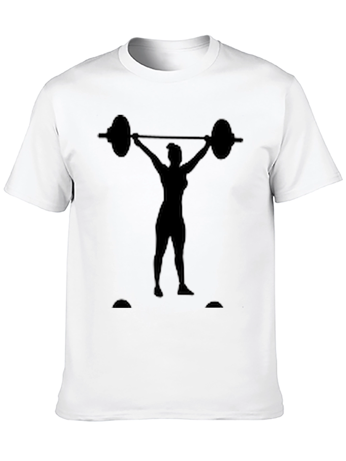Weightlifting Womans Silhouette Graphic Tee - Black
