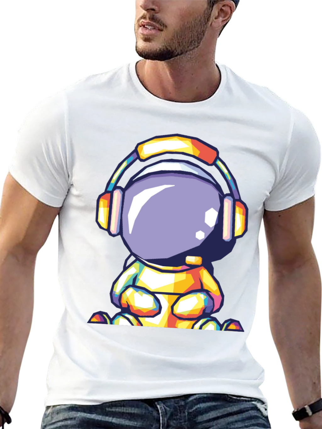 Astronaut Headphone Graphic Tee