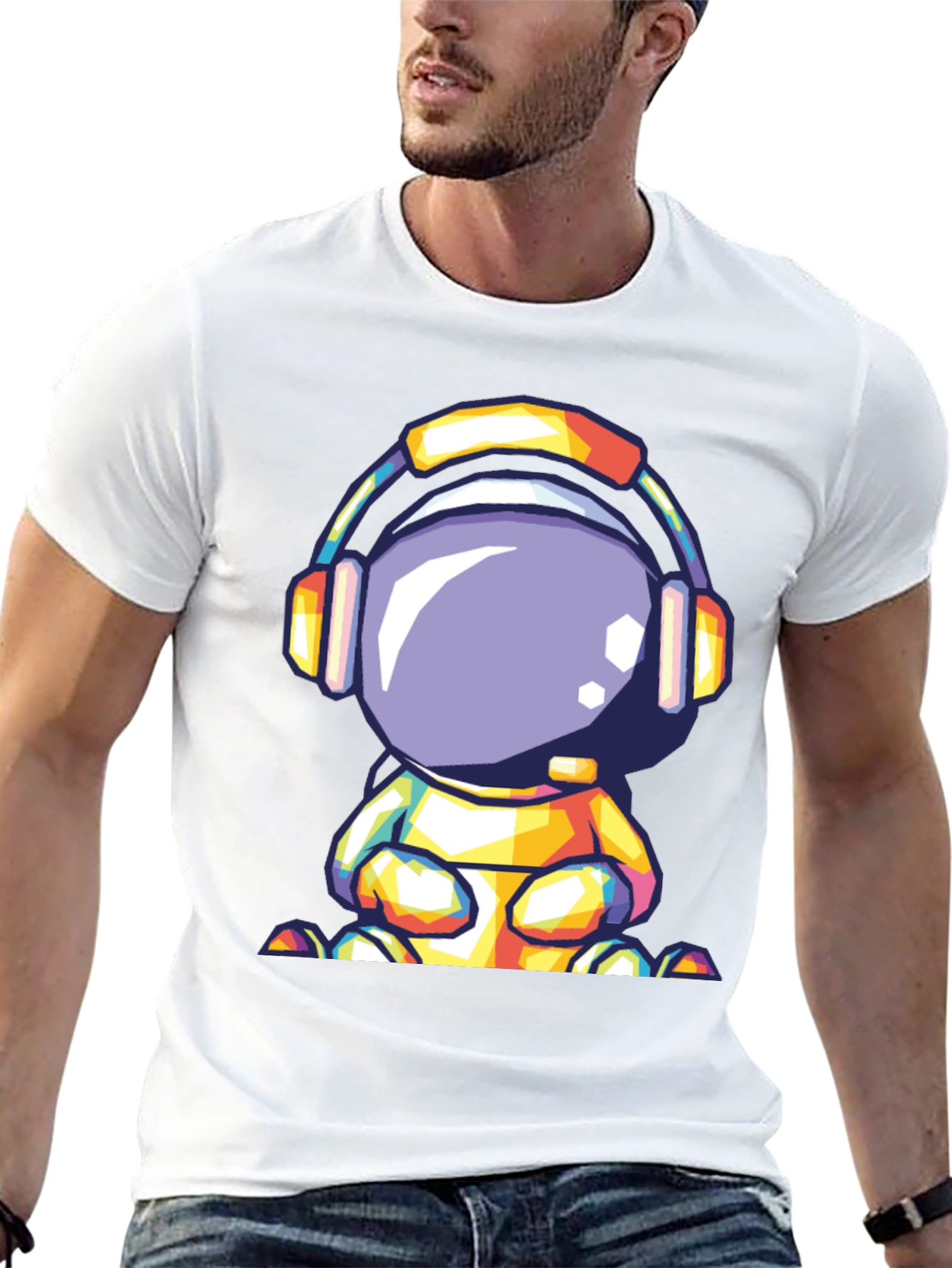 Astronaut Headphone Graphic Tee