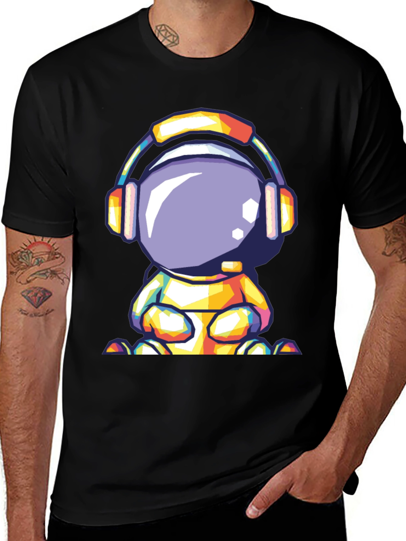 Astronaut Headphone Graphic Tee