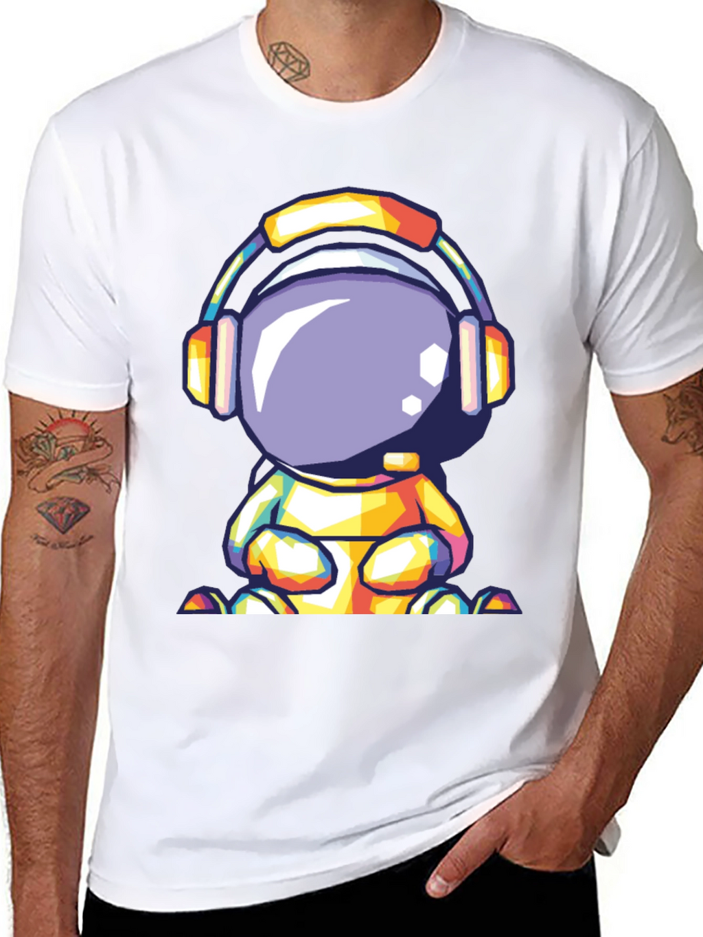Astronaut Headphone Graphic Tee
