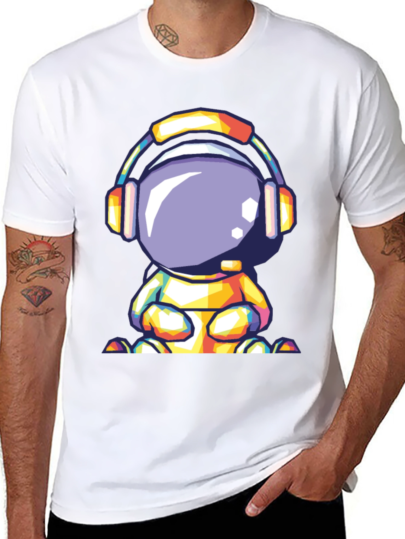 Astronaut Headphone Graphic Tee