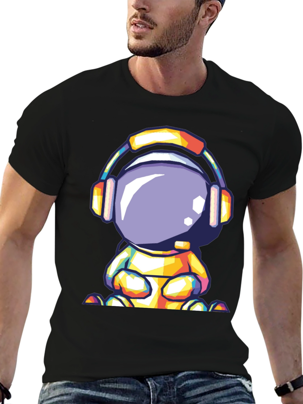 Astronaut Headphone Graphic Tee
