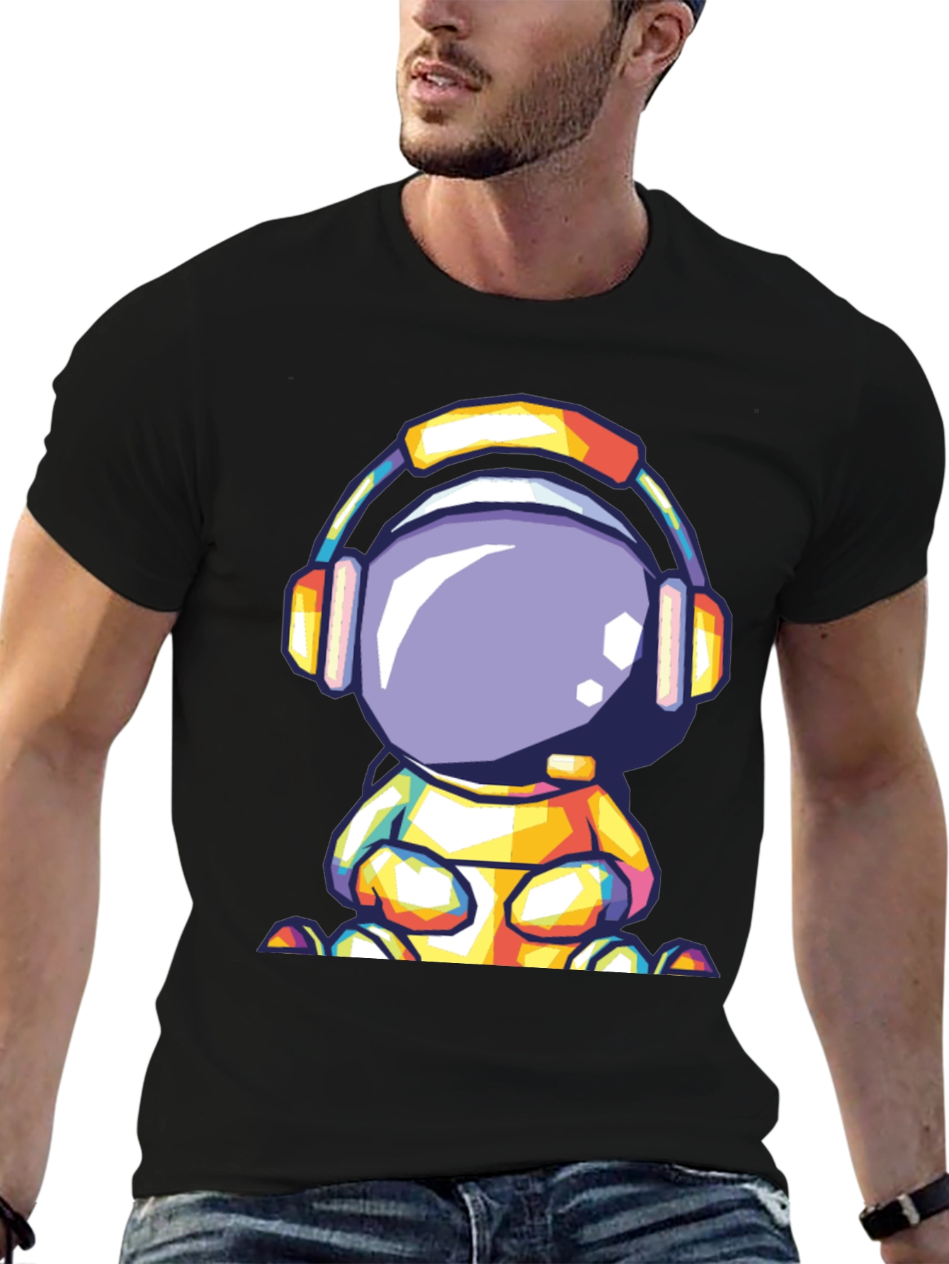Astronaut Headphone Graphic Tee