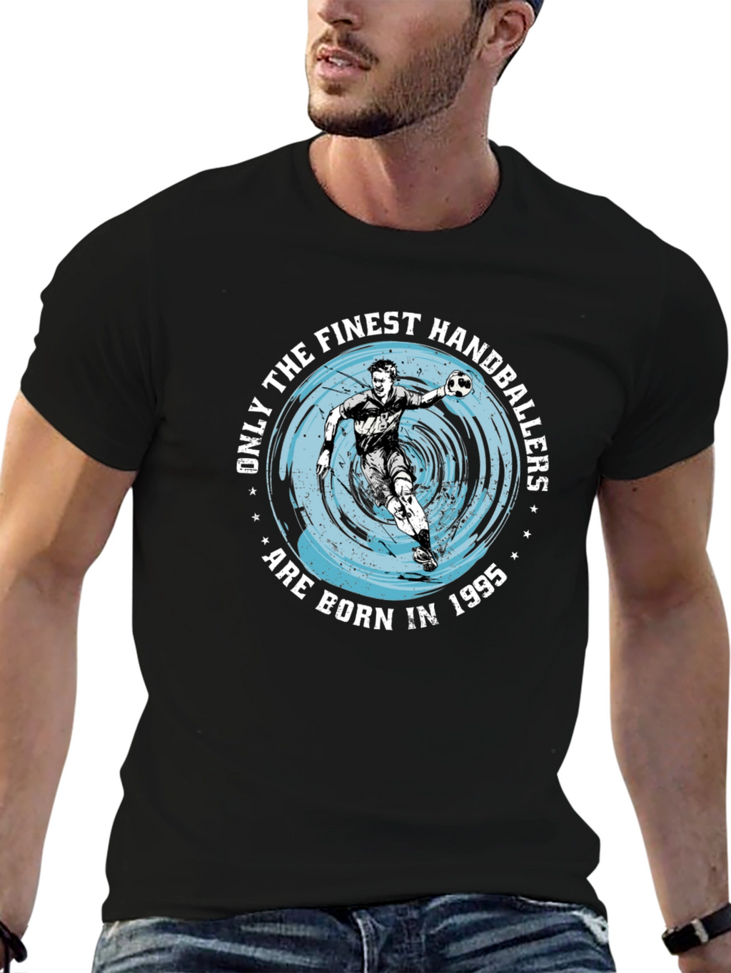 Handballer Born in 1995 Black T-Shirt