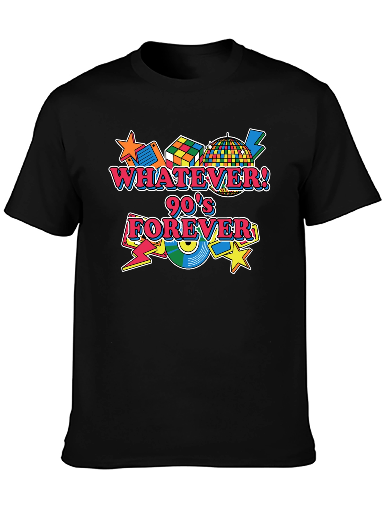 Retro 90s Forever Black T-Shirt