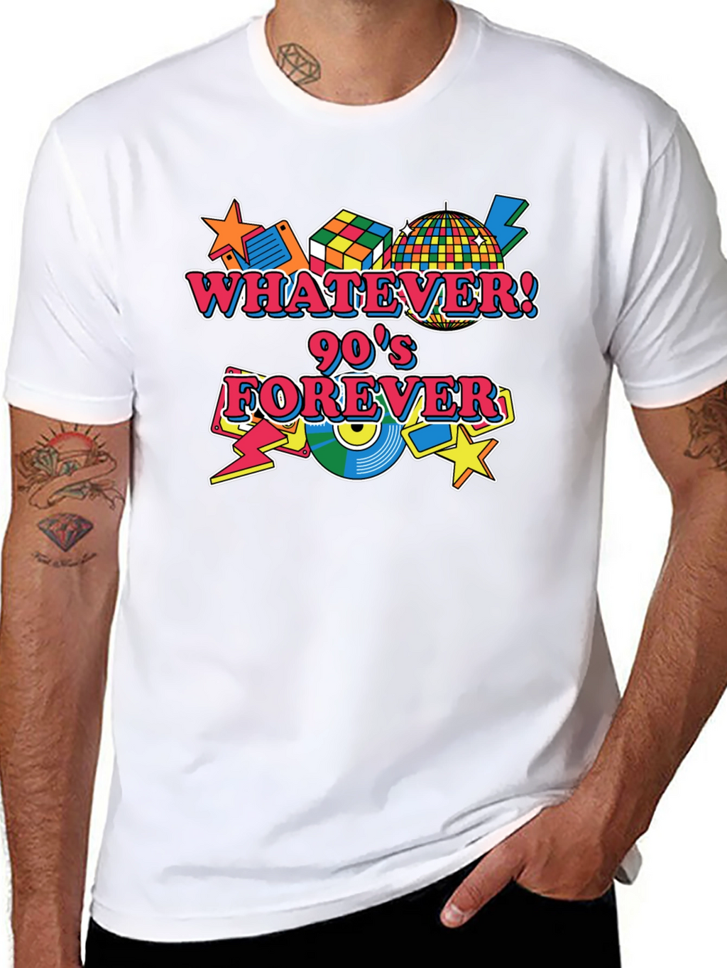 Retro 90s Forever Black T-Shirt