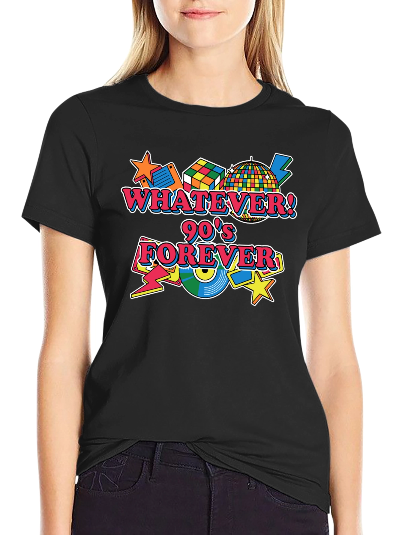 Retro 90s Forever Black T-Shirt